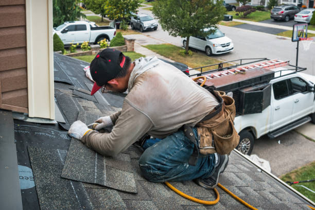 Professional Flat Roof Repair technician working in Harrison Township, MI